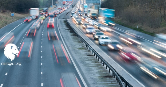 Grewal Law: Rush hour traffic on the highway